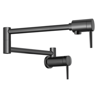 Delta 1165LF Contemporary Wall Mount Pot Filler, matte black - view 2
