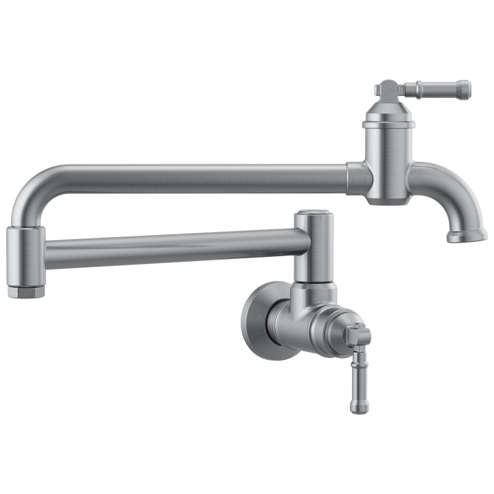 Delta Broderick 1190LFL Wall Mount Pot Filler, arctic stainless