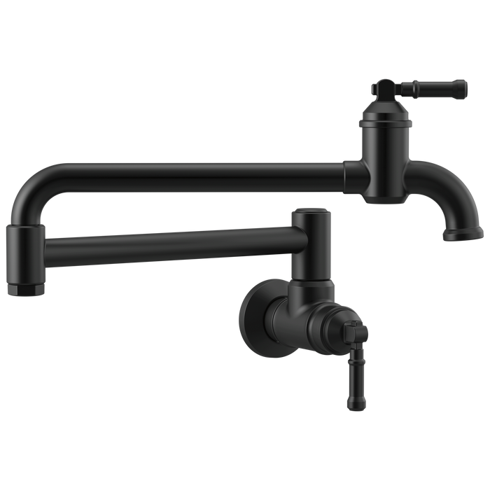 Delta Broderick 1190LFL Wall Mount Pot Filler, matte black
