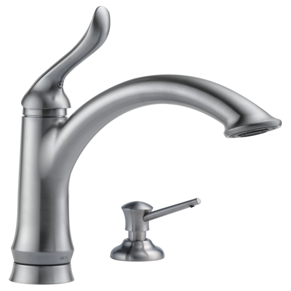 Delta Linden 1353 Single Handle Kitchen Faucet, arctic stainless - view 2