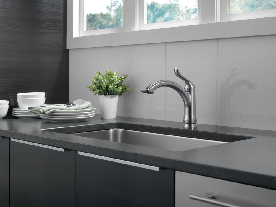 Delta Linden 1353 Single Handle Kitchen Faucet, arctic stainless - view 5