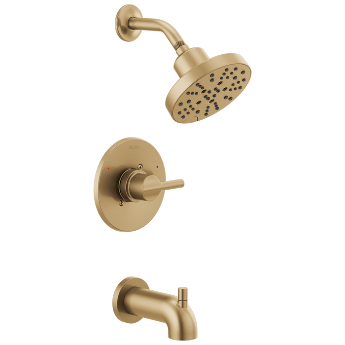 Delta Nicoli 144749 Monitor 14 Series Tub and Shower with SureDock Hand Shower, champagne bronze