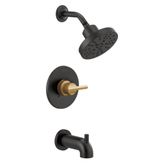 Delta Nicoli 144749 Monitor 14 Series Tub and Shower with SureDock Hand Shower, matte black champagne bronze - view 2
