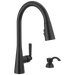 Delta Boyd 19893Z Single Handle Pull-Down Kitchen Faucet with Soap Dispenser and ShieldSpray Technology, matte black