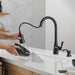 Delta Boyd 19893Z Single Handle Pull-Down Kitchen Faucet with Soap Dispenser and ShieldSpray Technology, matte black - view 5