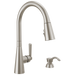 Delta Boyd 19893Z Single Handle Pull-Down Kitchen Faucet with Soap Dispenser and ShieldSpray Technology, spotshield stainless