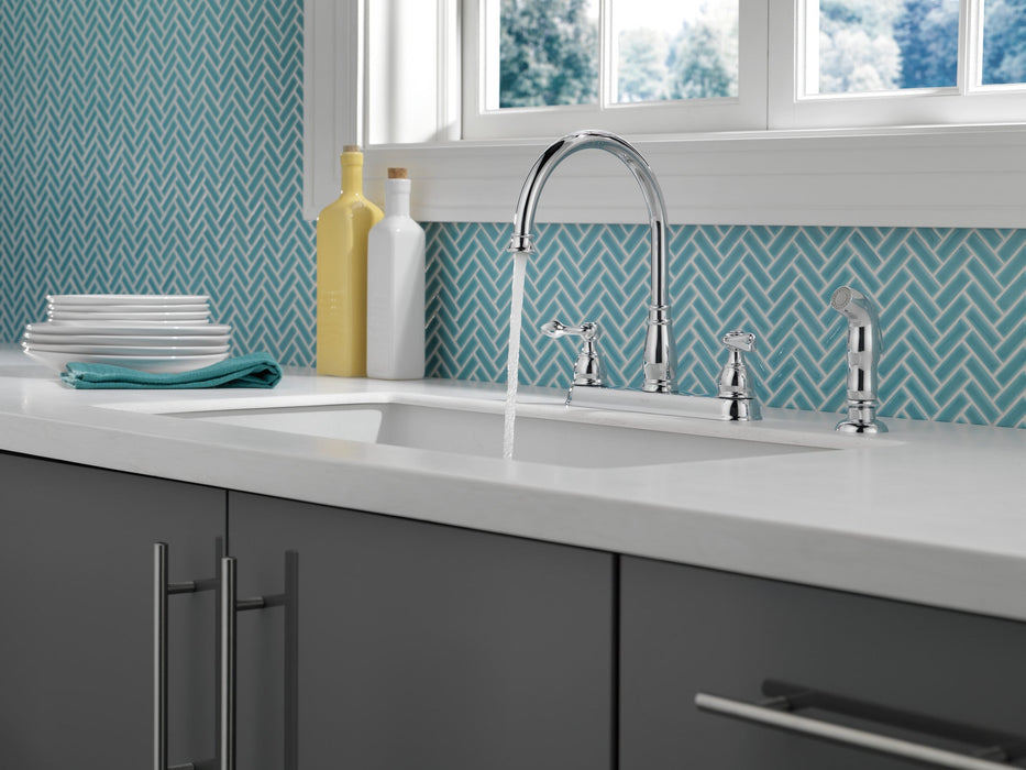 Delta Windemere 21996LF Two Handle Kitchen Faucet, chrome - view 2