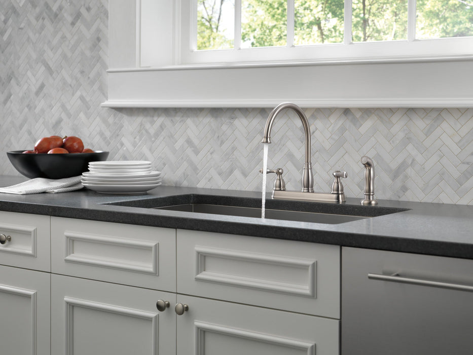 Delta Windemere 21996LF Two Handle Kitchen Faucet, stainless - view 3