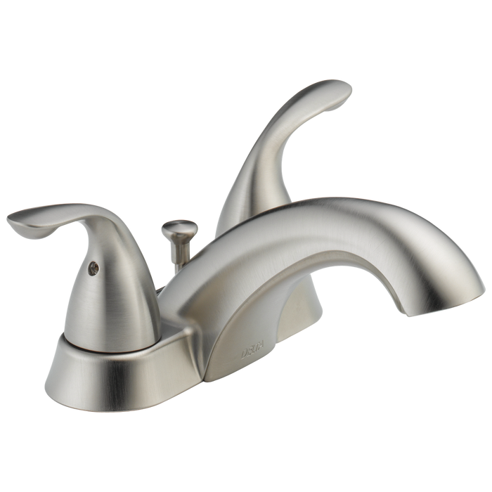 Delta Classic 2523LF Two Handle Centerset Bathroom Faucet, stainless