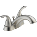 Delta Classic 2523LF Two Handle Centerset Bathroom Faucet, stainless