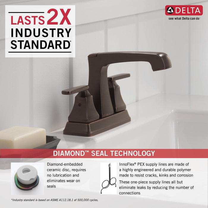 Delta Ashlyn 2564 Two Handle Centerset Bathroom Faucet, venetian bronze - view 4