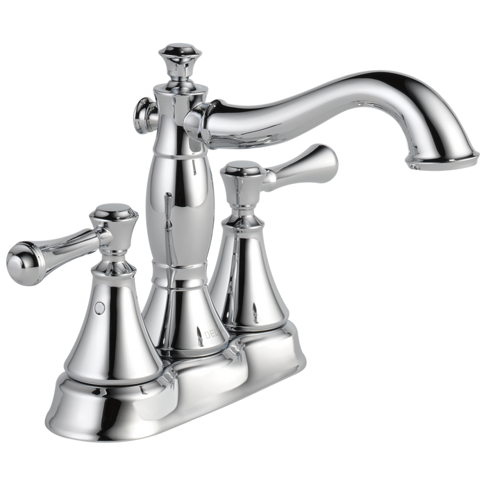 Delta Cassidy 2597LF Two Handle Centerset Bathroom Faucet - Metal Pop-Up, chrome