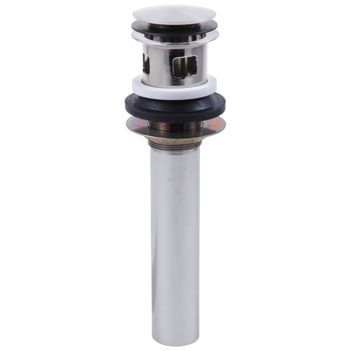 Delta 33W576 Push Pop-Up with Overflow, chrome