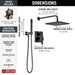 Delta Modern 342701 Monitor 14 Series Shower with Raincan, Hand Shower & Rough Valve, matte black - view 2