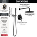 Delta Modern 342702 Monitor 14 Series Shower with Raincan, Hand Shower & Rough Valve, matte black - view 2