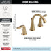 Delta Lahara 3538 Two Handle Widespread Bathroom Faucet, champagne bronze - view 5