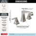 Delta Ashlyn 3564 Two Handle Widespread Bathroom Faucet, stainless - view 5
