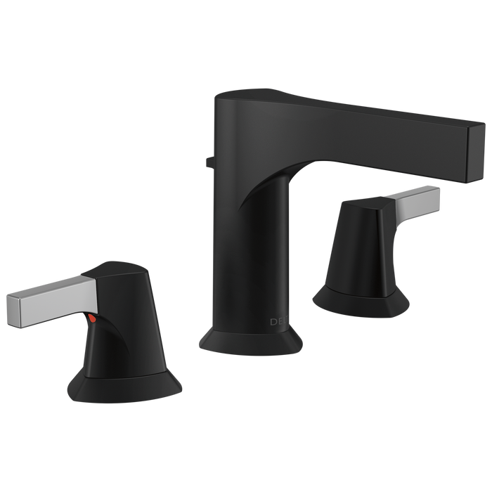Delta Zura 3574 Two Handle Widespread Bathroom Faucet, chrome matte black