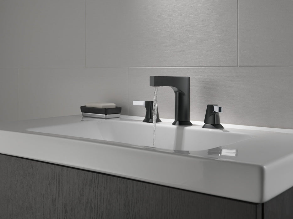 Delta Zura 3574 Two Handle Widespread Bathroom Faucet, chrome matte black - view 2