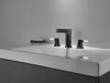 Delta Zura 3574 Two Handle Widespread Bathroom Faucet, chrome matte black - view 3