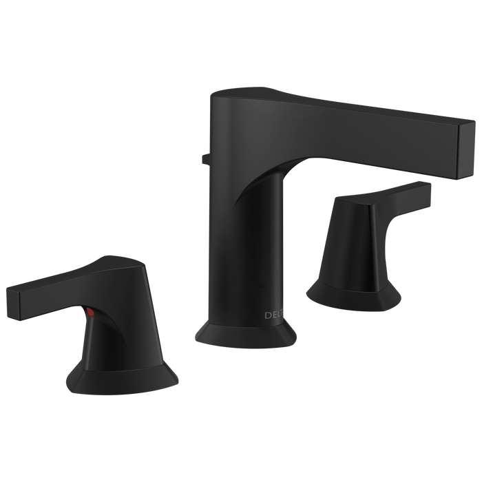 Delta Zura 3574 Two Handle Widespread Bathroom Faucet, matte black