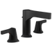 Delta Zura 3574 Two Handle Widespread Bathroom Faucet, matte black