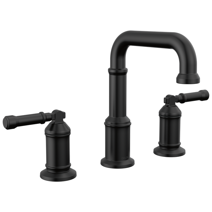 Delta Broderick 3584 Two Handle Widespread Bathroom Faucet, matte black