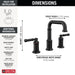 Delta Broderick 3584 Two Handle Widespread Bathroom Faucet, matte black - view 2