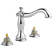 Delta Cassidy 3597LF Two Handle Widespread Bathroom Faucet - Less Handles, chrome