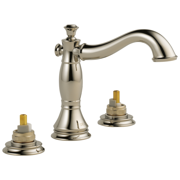Delta Cassidy 3597LF Two Handle Widespread Bathroom Faucet - Less Handles, polished nickel