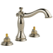Delta Cassidy 3597LF Two Handle Widespread Bathroom Faucet - Less Handles, polished nickel
