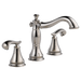 Delta Cassidy 3597LF Two Handle Widespread Bathroom Faucet - Less Handles, polished nickel - view 2