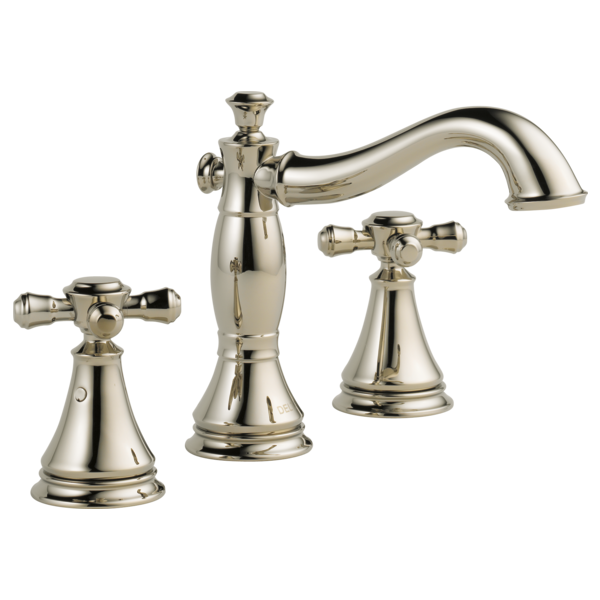 Delta Cassidy 3597LF Two Handle Widespread Bathroom Faucet - Less Handles, polished nickel - view 3