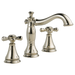 Delta Cassidy 3597LF Two Handle Widespread Bathroom Faucet - Less Handles, polished nickel - view 3