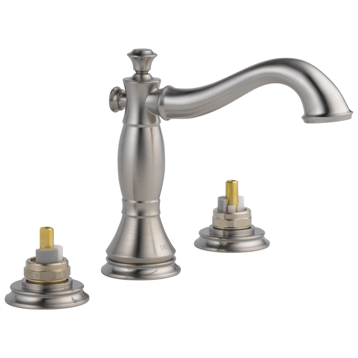 Delta Cassidy 3597LF Two Handle Widespread Bathroom Faucet - Less Handles, stainless