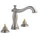 Delta Cassidy 3597LF Two Handle Widespread Bathroom Faucet - Less Handles, stainless