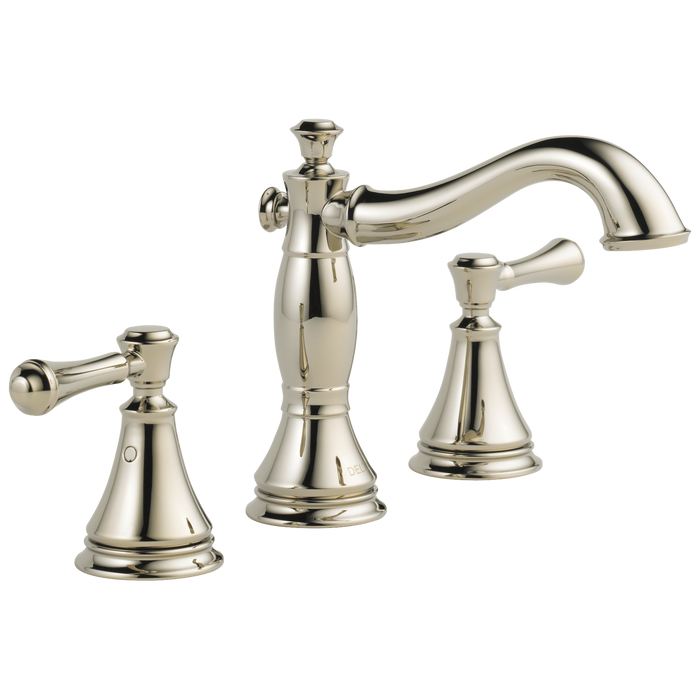 Delta Cassidy 3597LF Two Handle Widespread Bathroom Faucet, polished nickel