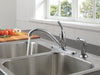 Delta 134 / 100 / 300 / 400 Series 400 Single Handle Kitchen Faucet with Spray, chrome - view 4