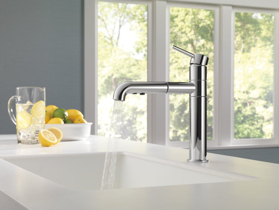 Delta Trinsic 4159 Single Handle Pull-Out Kitchen Faucet, chrome - view 5