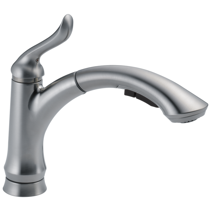 Delta Linden 4353 Single Handle Pull-Out Kitchen Faucet, arctic stainless