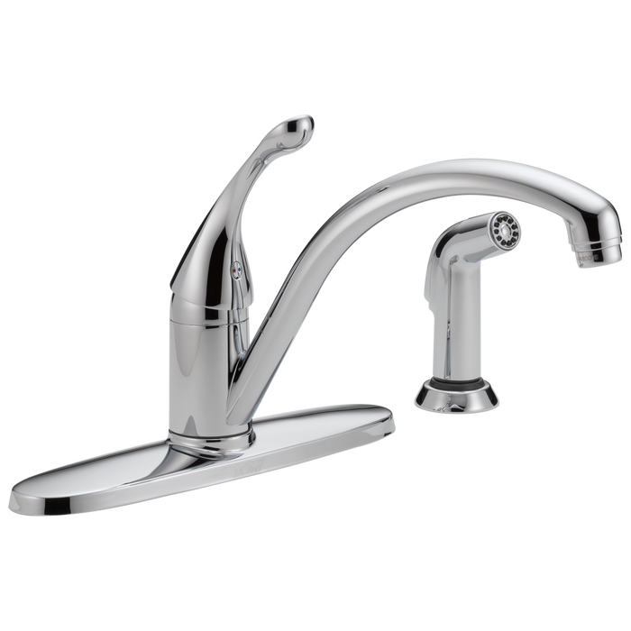 Delta Collins 440 Single Handle Kitchen Faucet with Spray, chrome