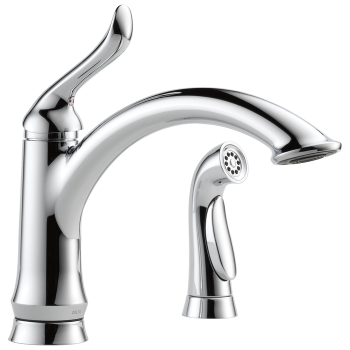 Delta Linden 4453 Single Handle Kitchen Faucet with Spray, chrome