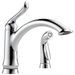 Delta Linden 4453 Single Handle Kitchen Faucet with Spray, chrome