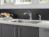 Delta Linden 4453 Single Handle Kitchen Faucet with Spray, chrome - view 2