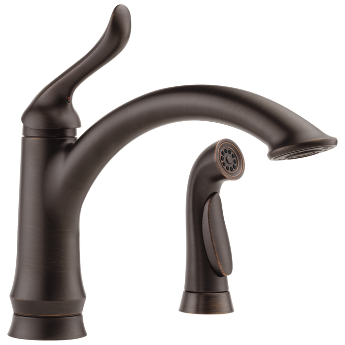 Delta Linden 4453 Single Handle Kitchen Faucet with Spray, venetian bronze