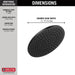 Delta Universal Showering Components 52158 Single-Setting Metal Raincan Shower Head, matte black - view 5