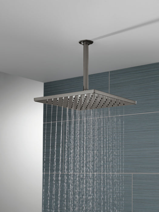 Delta Universal Showering Components 52159 Single-Setting Metal Raincan Shower Head, lumicoat black stainless - view 2