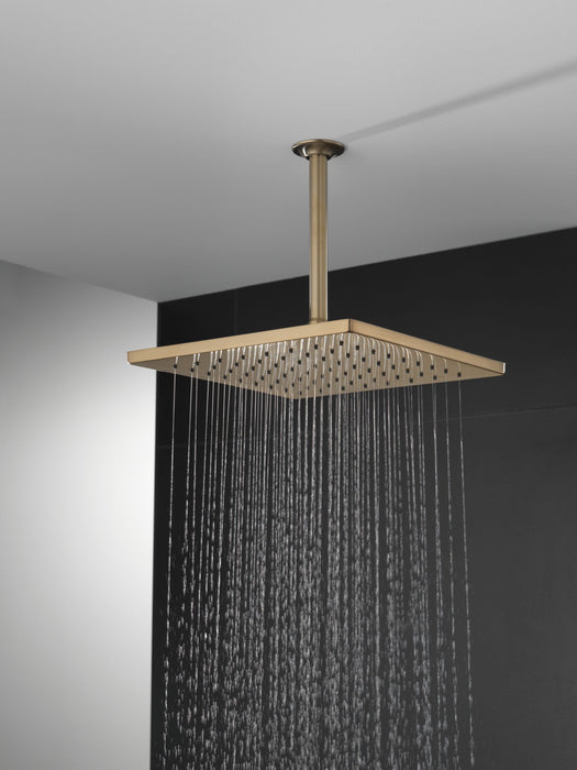 Delta Universal Showering Components 52159 Single-Setting Metal Raincan Shower Head, lumicoat champagne bronze - view 2