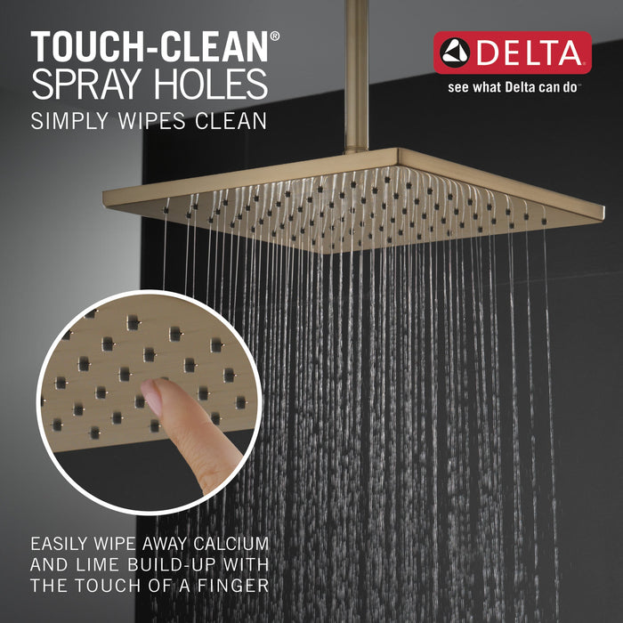 Delta Universal Showering Components 52159 Single-Setting Metal Raincan Shower Head, lumicoat champagne bronze - view 4