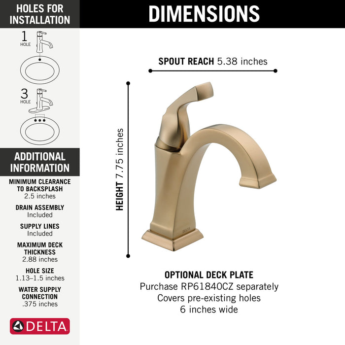 Delta Dryden 551 Single Handle Bathroom Faucet